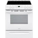 30 in. 5.0 cu. ft. Single Oven White with NVS Black Glass
