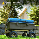 Heavy Duty Poly Utility Dump Wagon Garden Cart w/Pneumatic Tires, 6 Cu Ft - 1200 lb Capacity Outdoor Wheelbarrow for Yard, Landscaping & Gardening, Lawn Tractor or ATV Towable-Gorilla Carts
