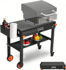Portable Outdoor Grill Table, Folding Grill Cart Solid and Sturdy, Griddle Stand Large Space, Blackstone Table with Paper Towel Holder, Grill Stand for Blackstone Griddle,Grills etc