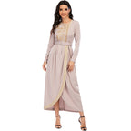 New Long Dress Embroidery Beaded Long Slim Fit Dress