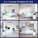14000 BTU Portable Air Conditioners with Remote Control, 3-in-1 Free Standing Cooling AC Unit with Fan & Dehumidifier, Cools Room up to 700 sq.ft, Smart/Sleep Mode,3 Speed,Auto Swing,24H Timer