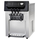 2200W Commercial Ice Cream Machine, 3 Flavor Soft Serve Ice Cream Machine, 5.3-7.4 Gal/Hr, with LCD Touch Screen, Automatic Cleaning, High Productivity for Home Snack Bar & Restaurants