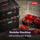 Modular Tools Organizer for Garage Storage and DIY, 3 Piece Resin Rolling Tool Box System for Small Parts