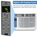 Window Air Conditioner With Reusable Filter & Controls, 6000 BTU 115V~, Suitable for 250 Sq.Ft