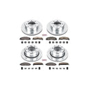 Powerstop Front Z36 Truck Carbon-Fiber Ceramic Brake Pad and Drilled & Slotted Rotor Kit.
