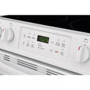 30 in. 5.0 cu. ft. Single Oven White with NVS Black Glass