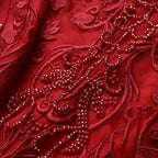Embroidered Beaded Long Dress Dress