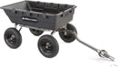 Heavy Duty Poly Utility Dump Wagon Garden Cart w/Pneumatic Tires, 6 Cu Ft - 1200 lb Capacity Outdoor Wheelbarrow for Yard, Landscaping & Gardening, Lawn Tractor or ATV Towable-Gorilla Carts