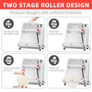 Commercial Pizza Dough Roller Sheeter, Max 16, Automatic 370W Electric Pizza Dough Roller, Stainless Steel, Suitable for Noodle, Pizza Bread and Pasta Maker Equipment