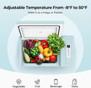 12 Volt Refrigerator 12V Car Fridge 23 Quart Portable Freezer Compressor Cooler 12/24V DC 110~240 Volt AC for Truck Van RV Camper SUV Travel Camping Road Trips Tailgating -7℉~50℉