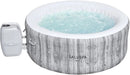 Large Round 2 to 4 Person Inflatable Hot Tub Portable Outdoor Spa with 120 AirJets and EnergySense Cover, Grey