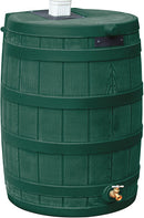 50 Gallon Plastic Outdoor Home Rain Barrel Water Storage Collector