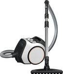 Bagless cylinder corded vacuum cleaner, powerful, compact and agile