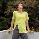 Women's off-shoulder satin blouse with an elegant asymmetric neckline